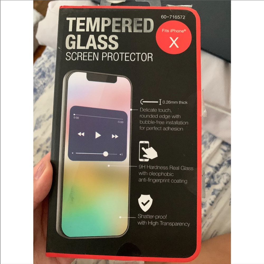 Tempered glass screen protector iPhone X